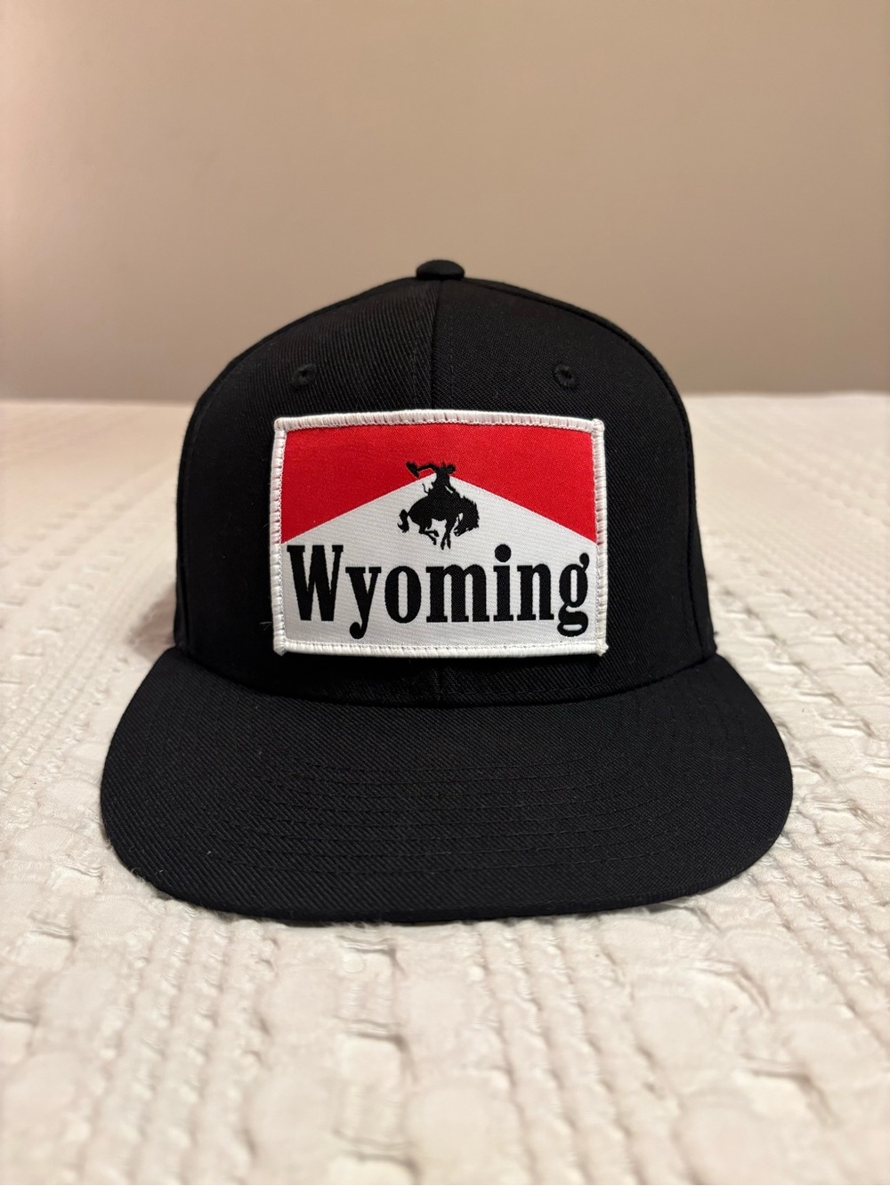 Diamond Cross Ranch Wyoming Patch Black Snapback Hat - NWOT